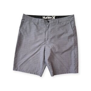 Hurley Men's Gray Striped Shorts